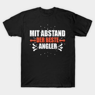 Mit Abstand Beste Angler Witziges Spruch Bleib Zuhause T-Shirt